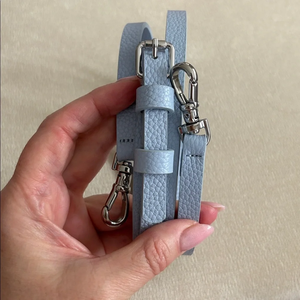 Light Blue bandolier strap with Silver Buckle